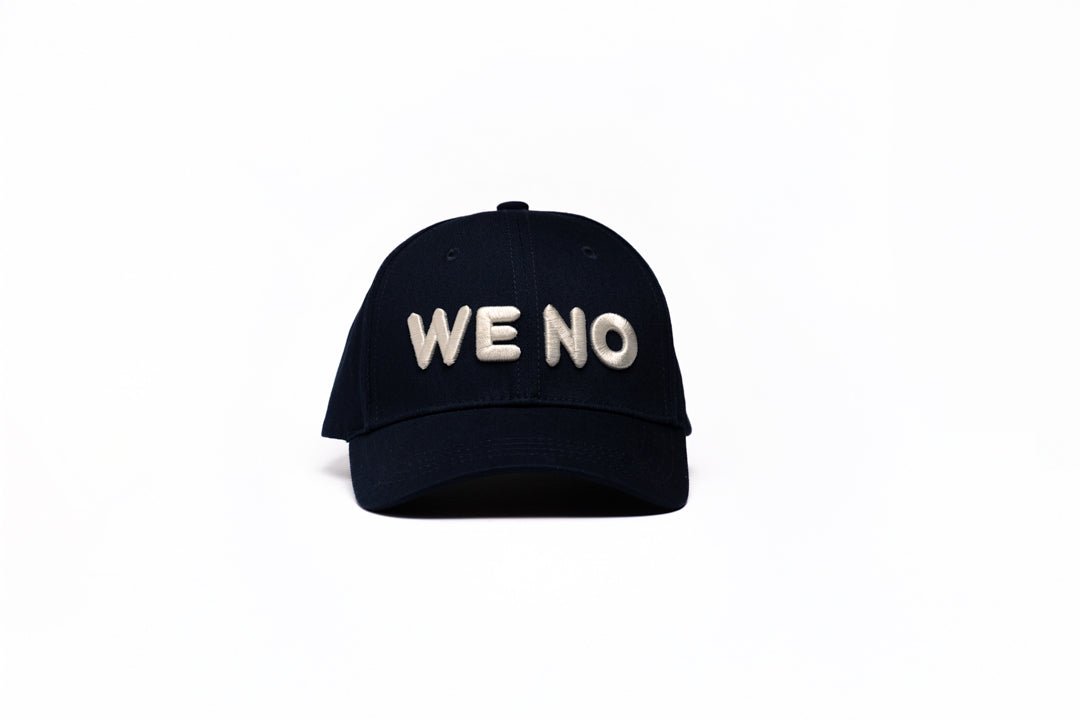 NAVY BASEBALL CAP - WHITE LOGO
