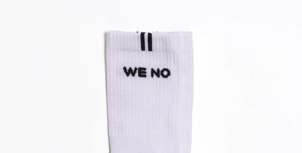 WHITE HIGH SOCKS (Pack of 2)